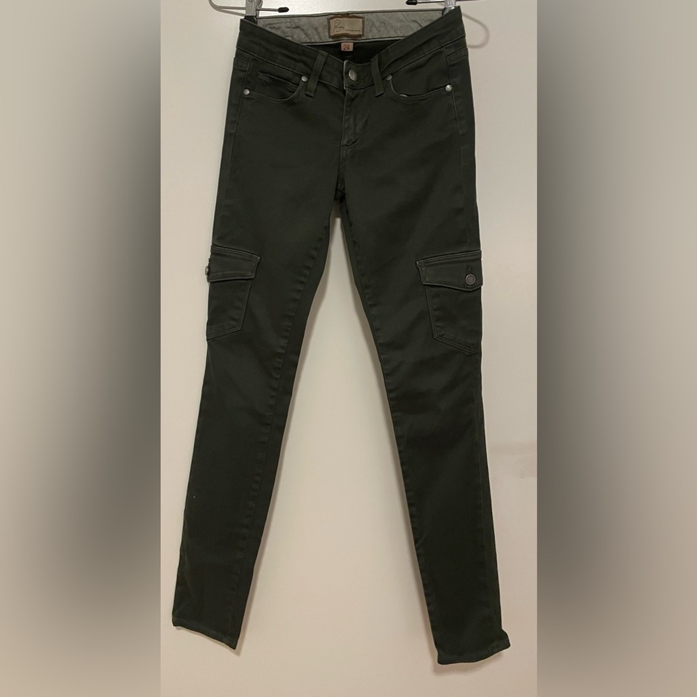 Paige Women's Army Green Cargo Skinny Pant